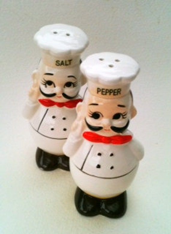 Vintage Happy Chef' Happy Baker Salt & Pepper Shakers