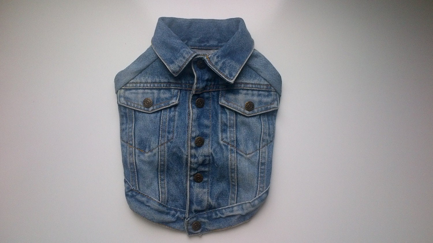Upcycled Dog Jean Jacket XS