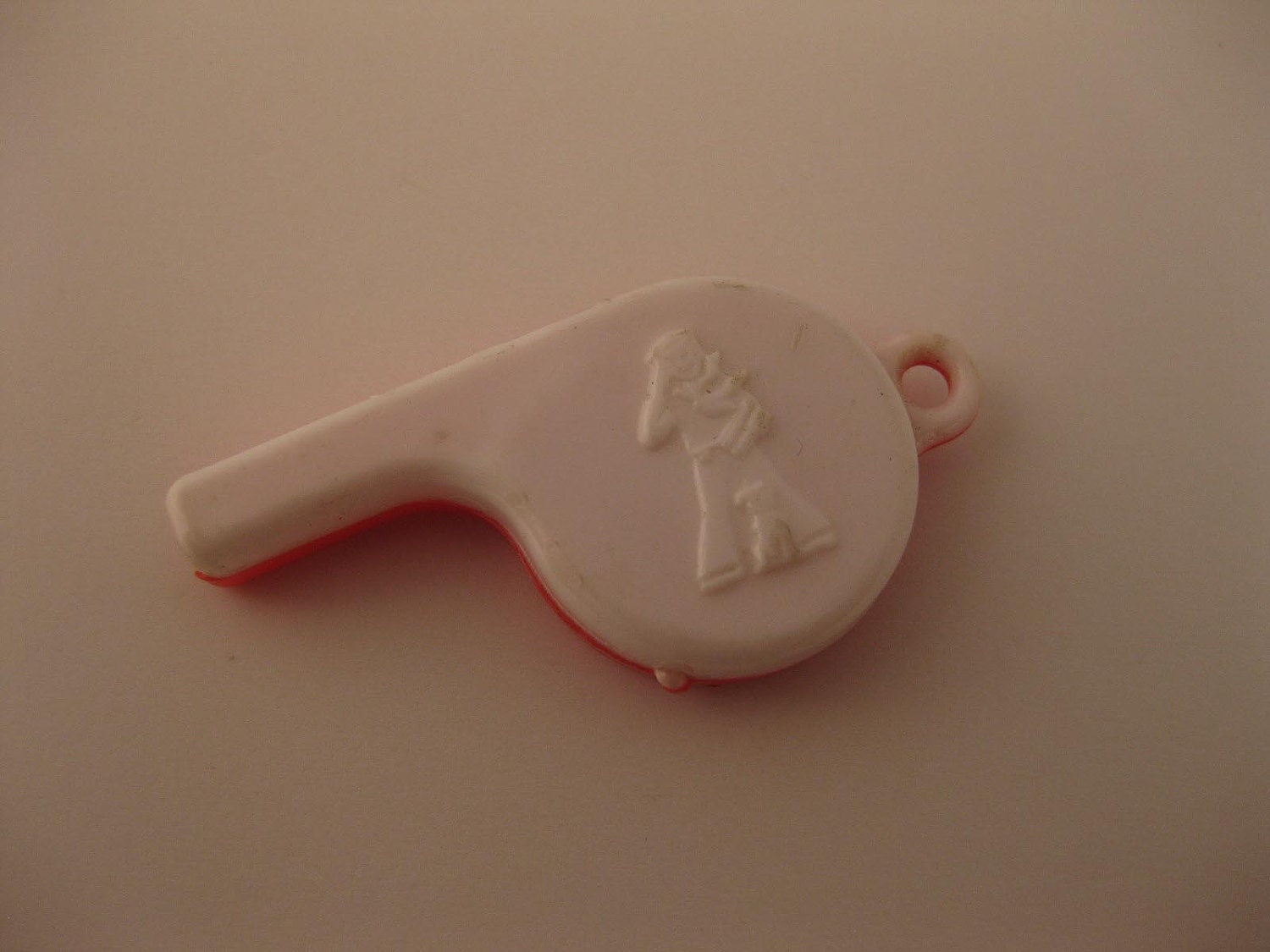 Vintage Cracker Jack Plastic Whistle Prize Red & White Circa