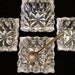 VINTAGE SALT DIPS Dip Set of 4 Cut Glass with Silver Spoon