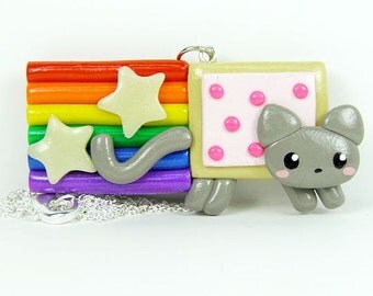 Kawaii Nyan Cat Poptart Toaster Pastry Charm Necklace Jewelry