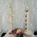 Upcycled vintage electric candle/ Christmas Candle/ Shabby Chic Candle