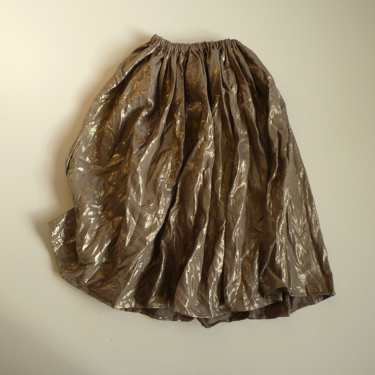bronze linen skirt by leboutonstudio on Etsy