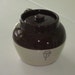 Vintage Brown and Tan Stoneware BEAN POT Crock York Pa 3 Primitive Collectible