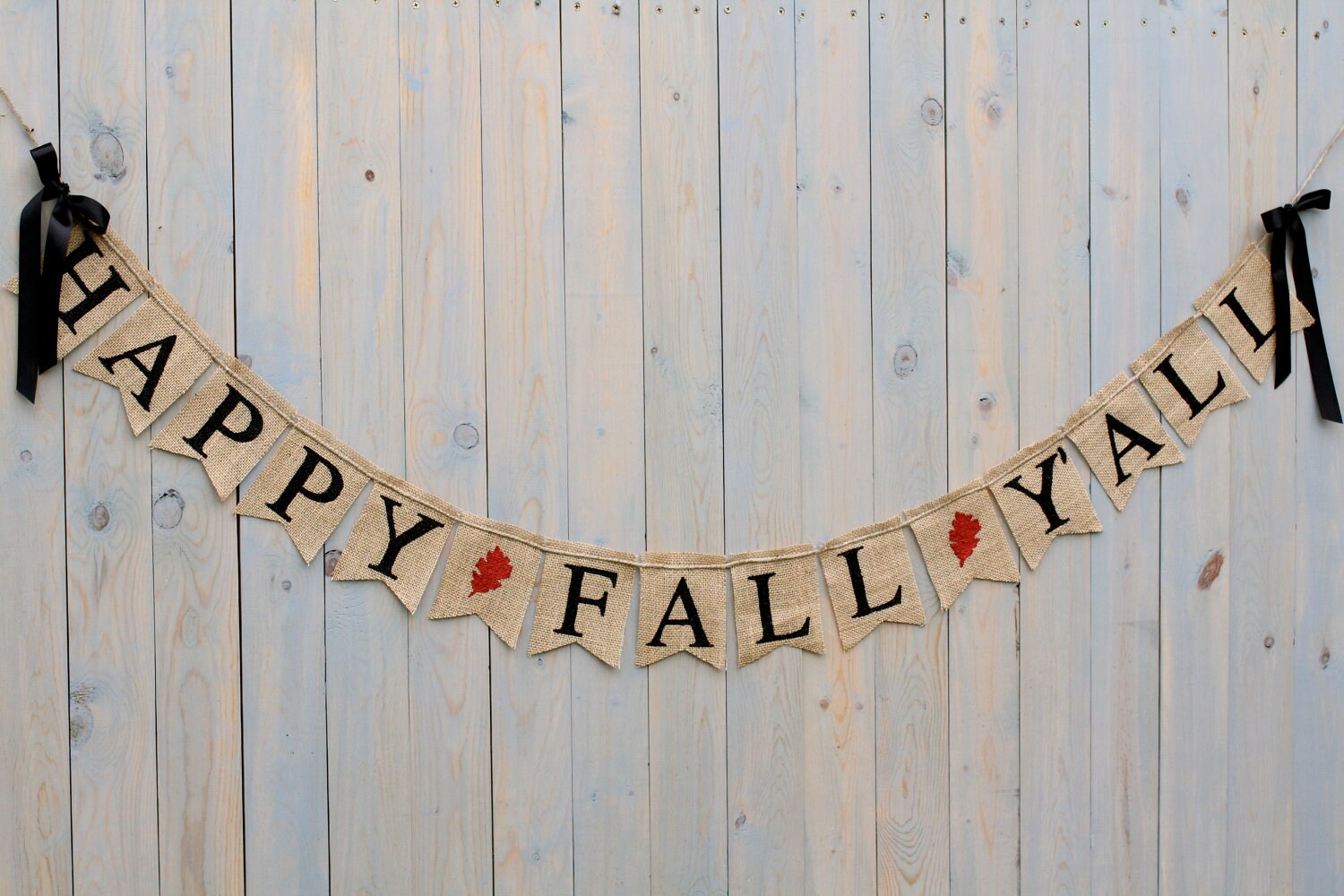 Happy Fall Y'all FALL burlap banner Holiday by butterflyabove