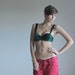 Vintage green velvet bra