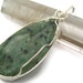 Green Agate Pendant, Wire Wrapped