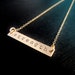 Personalized Gold Bar Necklace, Rectangle Handstamped Gold Minimalist, Minimal Gold Filledcyber monday etsy