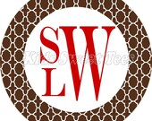 Fall monogram moroccan tile design- personalized - digital image - Fall - Autumn Il_170x135