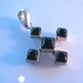 925 Sterling Silver Cross Pendant with Black Onxy Gemstone inlay--22mm x 32mm (including bail). Bright shiny silver