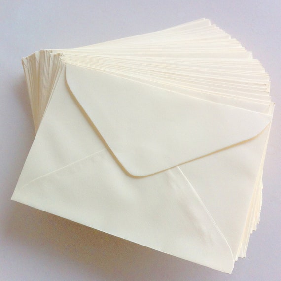 Set of 50 A6 Cream Colored Envelopes