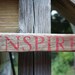 Hand Made, Hand Painted Drift Wood Sign/Wall Hanging-INSPIRE in Red
