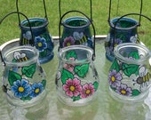 Set of 6 Bees and Flowers Lanterns