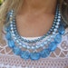SALE Blue Pearl Statement Necklace