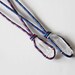 Clear Crystal Quartz Point - Blue Rope Necklace