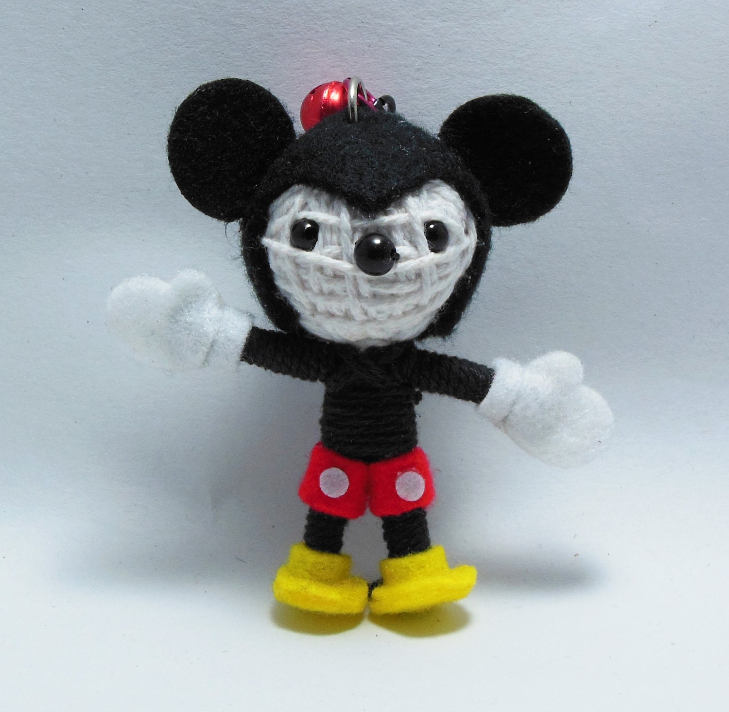 Mickey Mouse String doll Voodoo doll keychain new by narakdoll