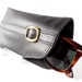 SALE Vintage case for specs glasses spectacles sunglasses black vegan faux leather buckle gold equestrian