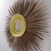 Handcrafted Natural Wood Yellow Starburst Mirror