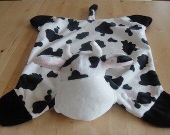 Minky Snuggle Blanket Toy, animal security blanket buddy, sculptured with animal head, Elephant, cows, dogs, frogs,giraffes,lions,polar bear