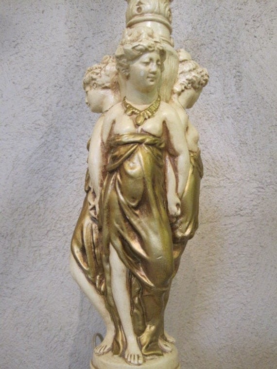 Statue Three Graces Greek Roman Lamp Ladies by SmartSquirrel