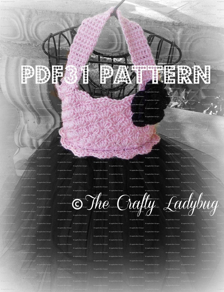 Crochet and tulle tutu dress  pattern  PDF31 digital by 