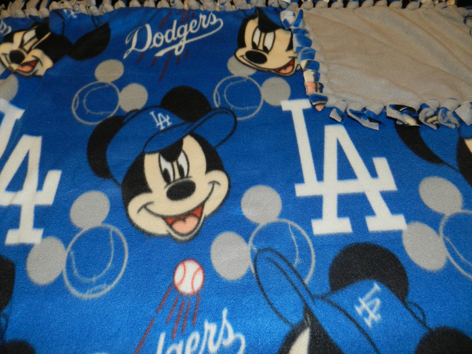 Los Angeles Dodgers Mickey Fleece Blanket Mlb Dodgers By Gmalib327