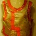 FALL SILK SALE Chinese Silk Blouse Gold and Red
