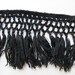 Black Cotton Fringe Trim Yardage Sewing Pillow Tassle - 5 feet total