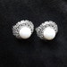 Vintage clip on earrings faux pearl and rhinestone