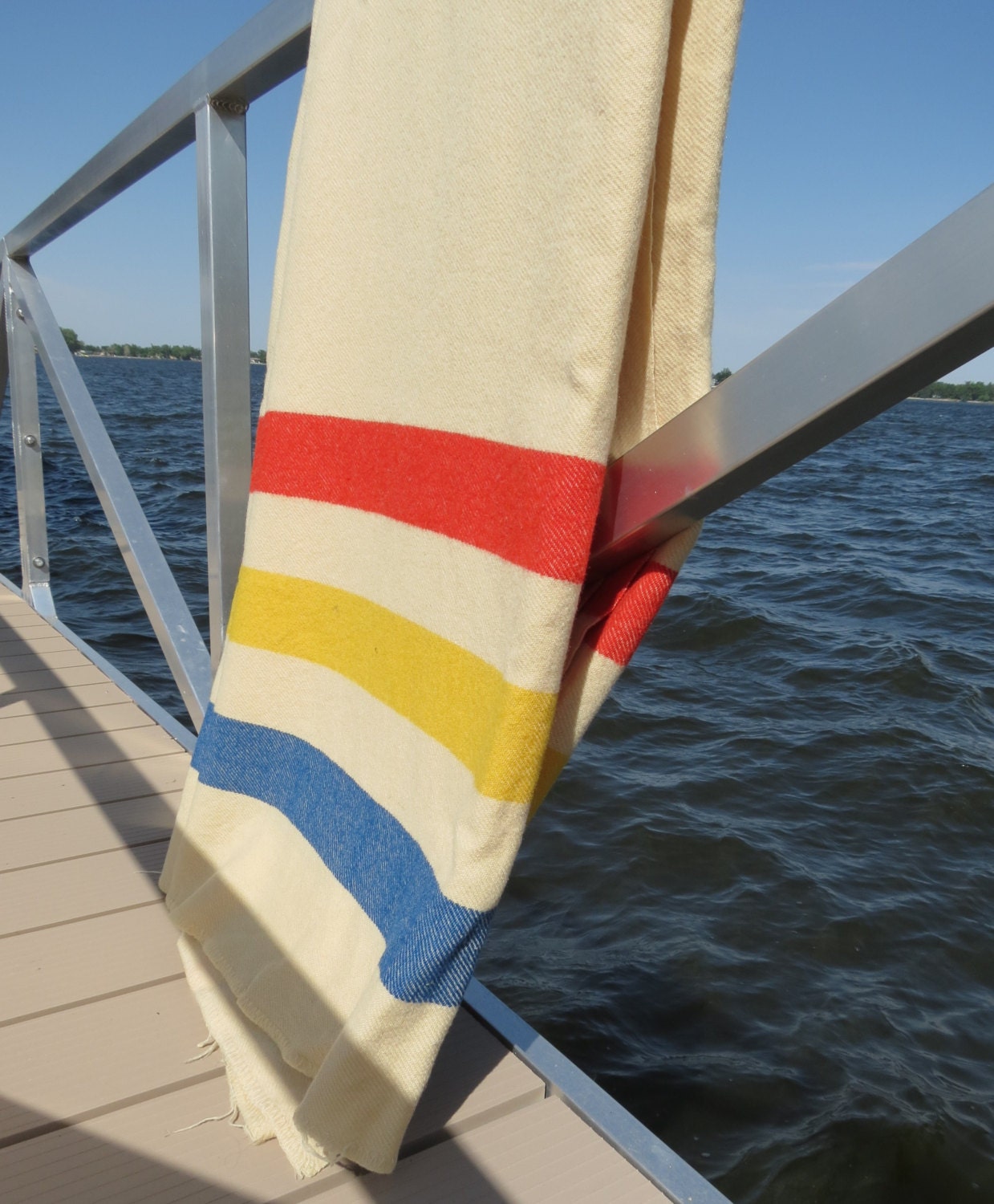 Vintage Hudson Bay Style Wool Blanket