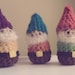 Gnome Crochet Stuffed Doll Toy Lucky Pocket Green Red Yarn