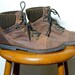 Vintage Brown Leather Hiking Lace Up Euro Sock Boots: Womens 9 Mens 7.5