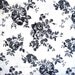 Elegant Rose Bouquets Drawings Fabric, Fat Quarter, Black / Champagne, 18" X 22" inches, 100% Cotton, For Victorian & Romantic Projects