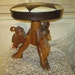 RESERVED Stool Hand Carved Camels Base Sweet. Different Make an Offer on this Item