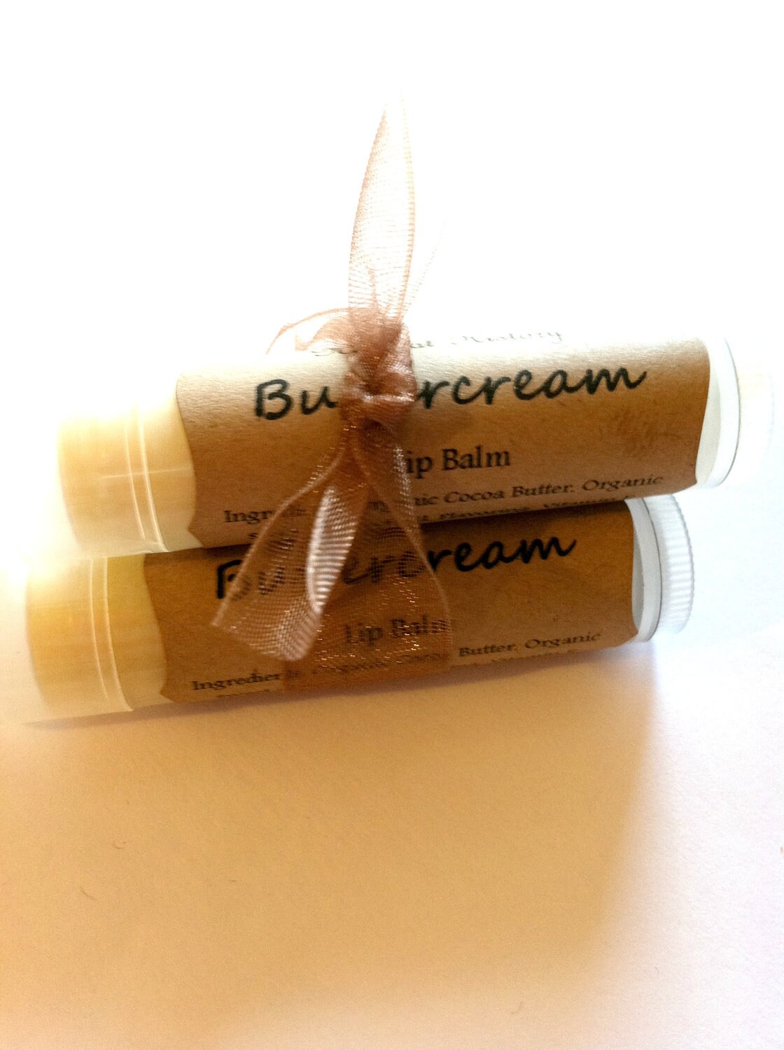 Buttercream Flavored Lip Balm with Organic Ingredients