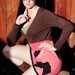 Knit long sleeve dress fitted stretch knit tulle hem
