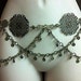 Antiqued Bronze Chain Coin Belt Bellydance Tribal Gypsy