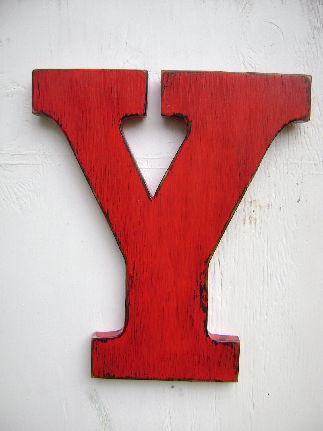 Large Rustic Wood Letter Y Shabby Chic Vintage Country