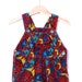 Vintage Overalls Dungarees in Red Blue Yellow Abstract Corduroy Size 18 Months