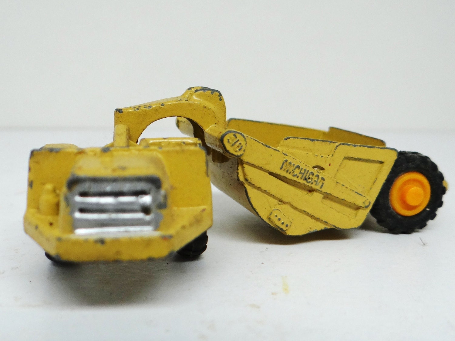 Vintage metal toy industrial machinery Michigan scraper