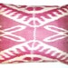 Reserved for Tricia Magenta Pink Silk Handwoven Ikat Pillow Cover (14'' x 20'') Lumbar