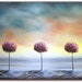 Original Abstract Painting, Lollipop Tree Landscape Painting, Pink Tree Art Wall Decor, Contemporary Art, 12 x 16, Oil Painting