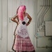 whisper pink & dusty pink lace cutwork gauze boho dress by mermaid miss k