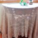 Antique French hand Crocheted Tablecloth early 1900s 85x55 inches
