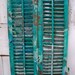 Hand painted Caribbean turquoise wooden shutter beach cottage distressed home decor Anita Spero