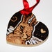Personalised Pyrography - Bracken the Hare Love Token - Wooden Gift Tag
