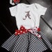 Alabama Onesie, Houndstooth Skirt and Headband
