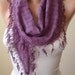 Purple Cotton Scarf with Purple Trim Edge - Scarf - Shawl