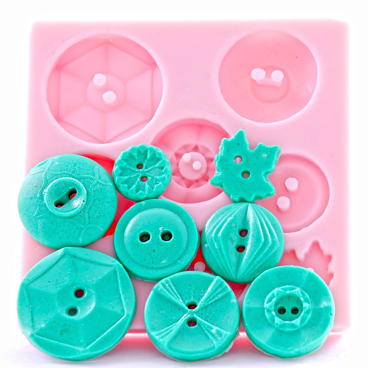 Vintage Button Mold Makes 8 Buttons Fondant button mold