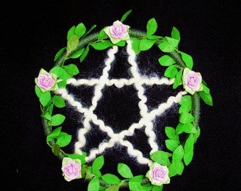 Large Lavender Rose Pentacle